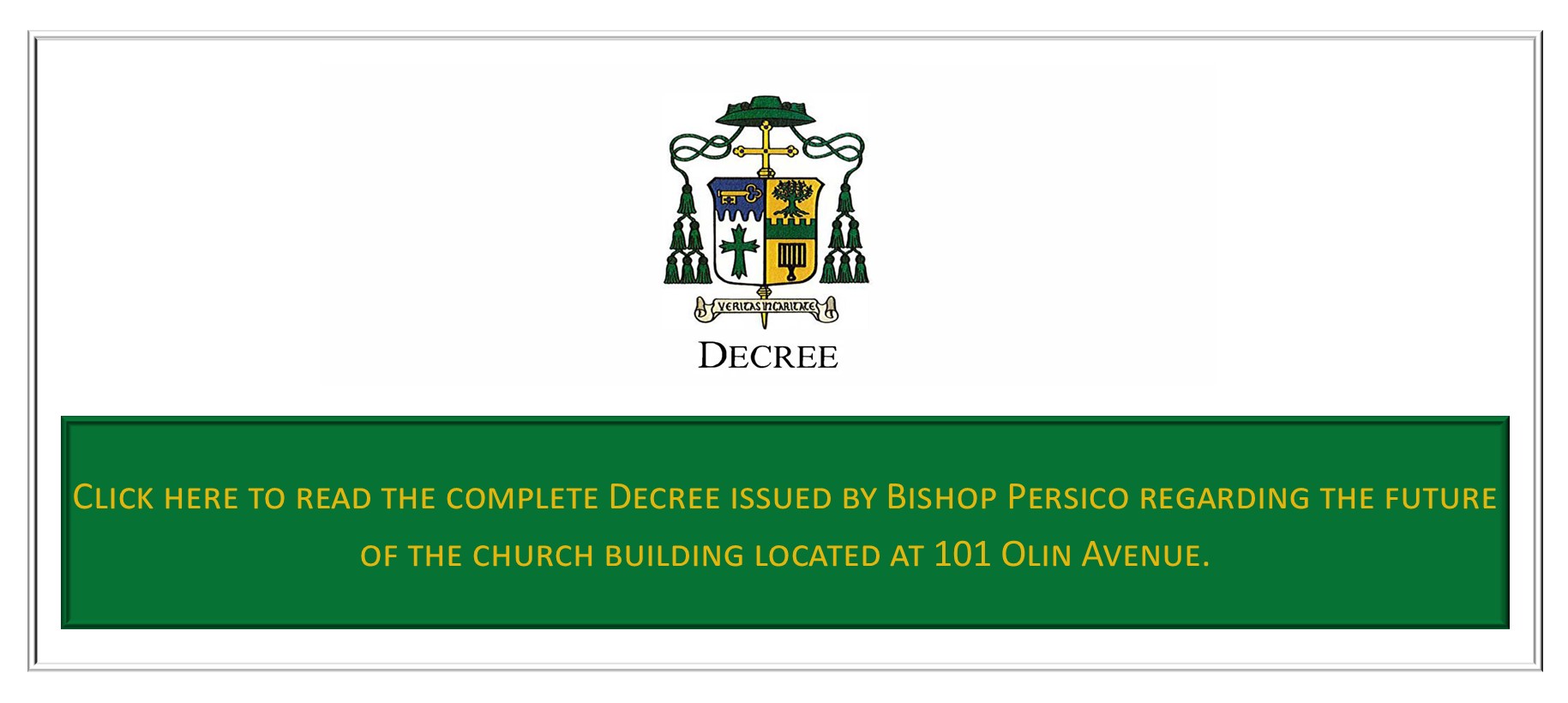 Decree from Diocese